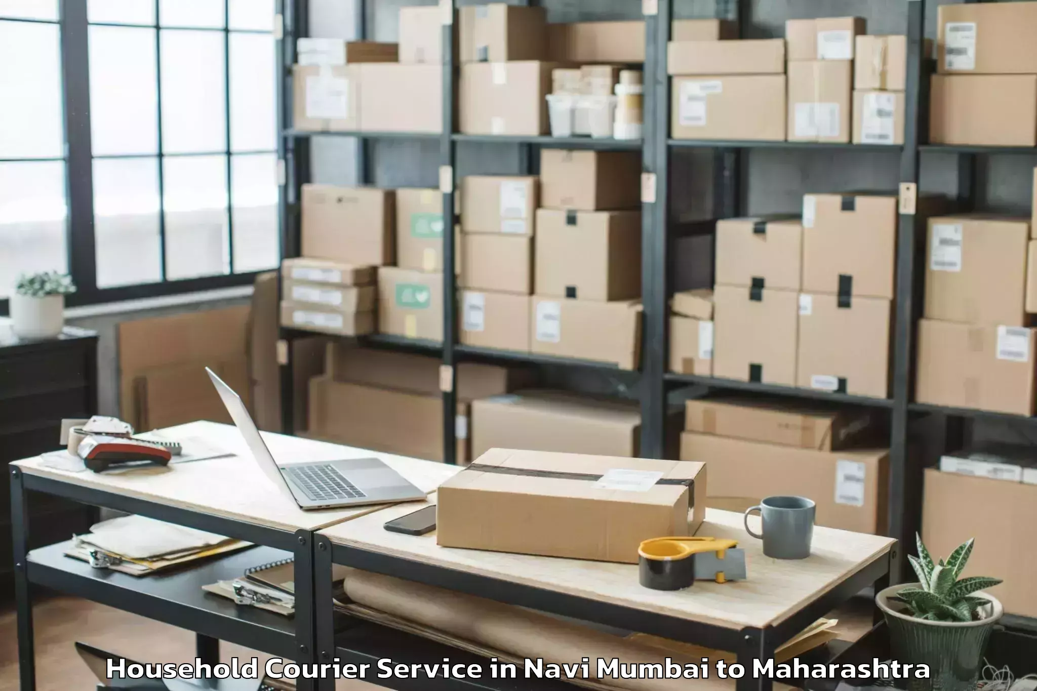 Top Navi Mumbai to Barshi Household Courier Available